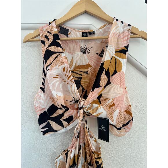 NWT Volcom Vintage Printed Maxi Dress XXL Beach Boho Vacation Resort Casual - Picture 6 of 16